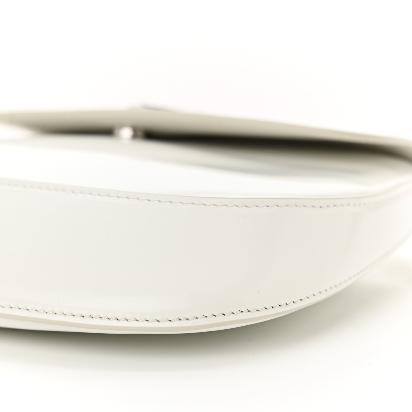 Spazzolato Cleo Flap Shoulder Bag White