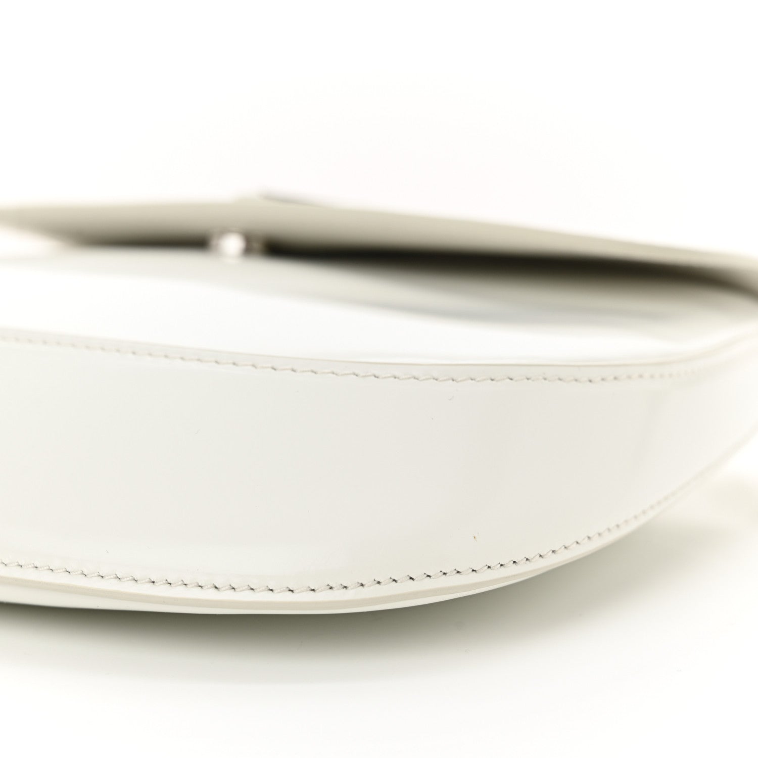 Prada Spazzolato Cleo Flap Shoulder Bag White 10 of 10