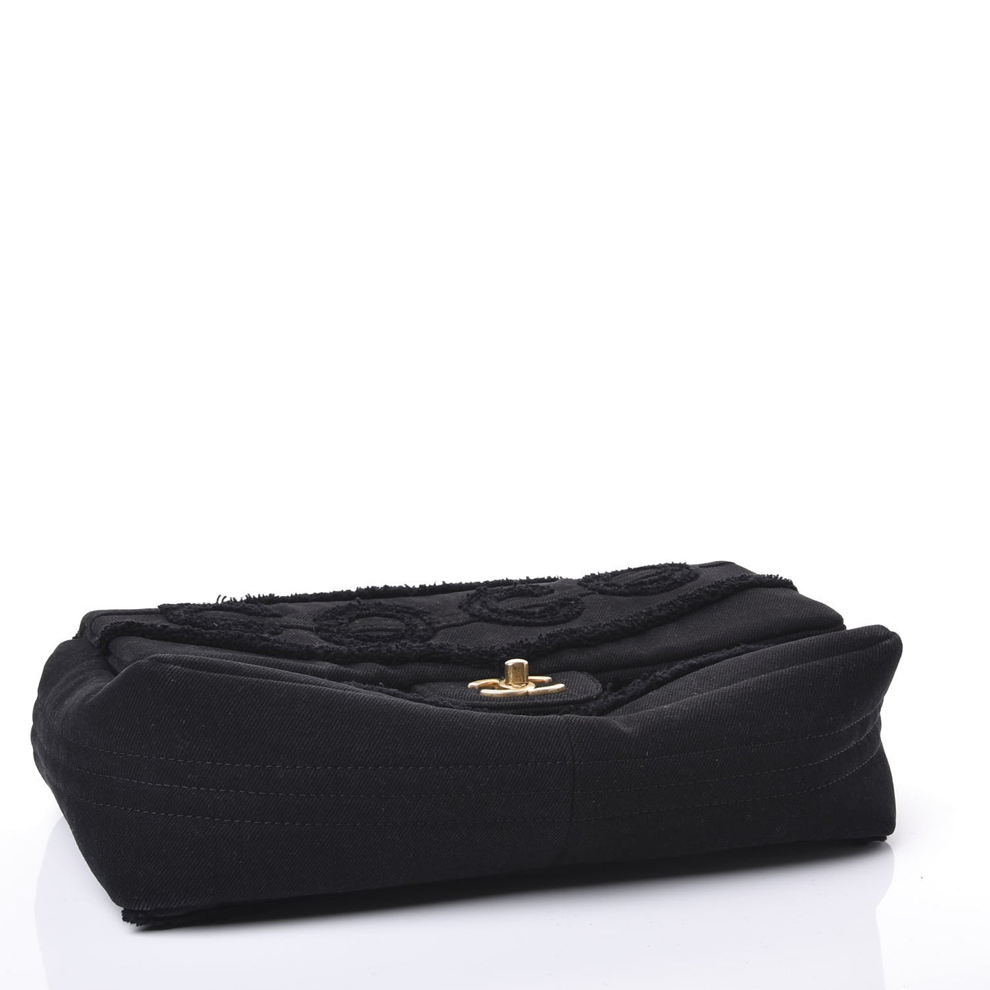 Denim Coco Jumbo Single Flap Black