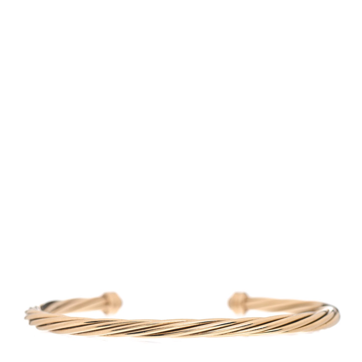 18K Yellow Gold Diamond 4mm Helena Cuff Bracelet