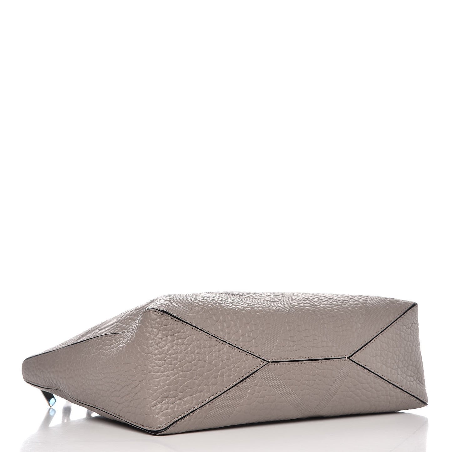 Heritage Grain Check Embossed Medium Dewsbury Tote Pale Grey
