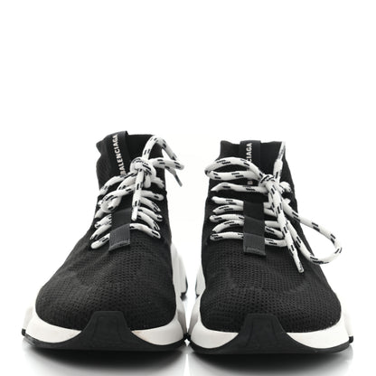 Balenciaga Knit Womens Speed Lace Up Sneakers 39 Black 2 of 12