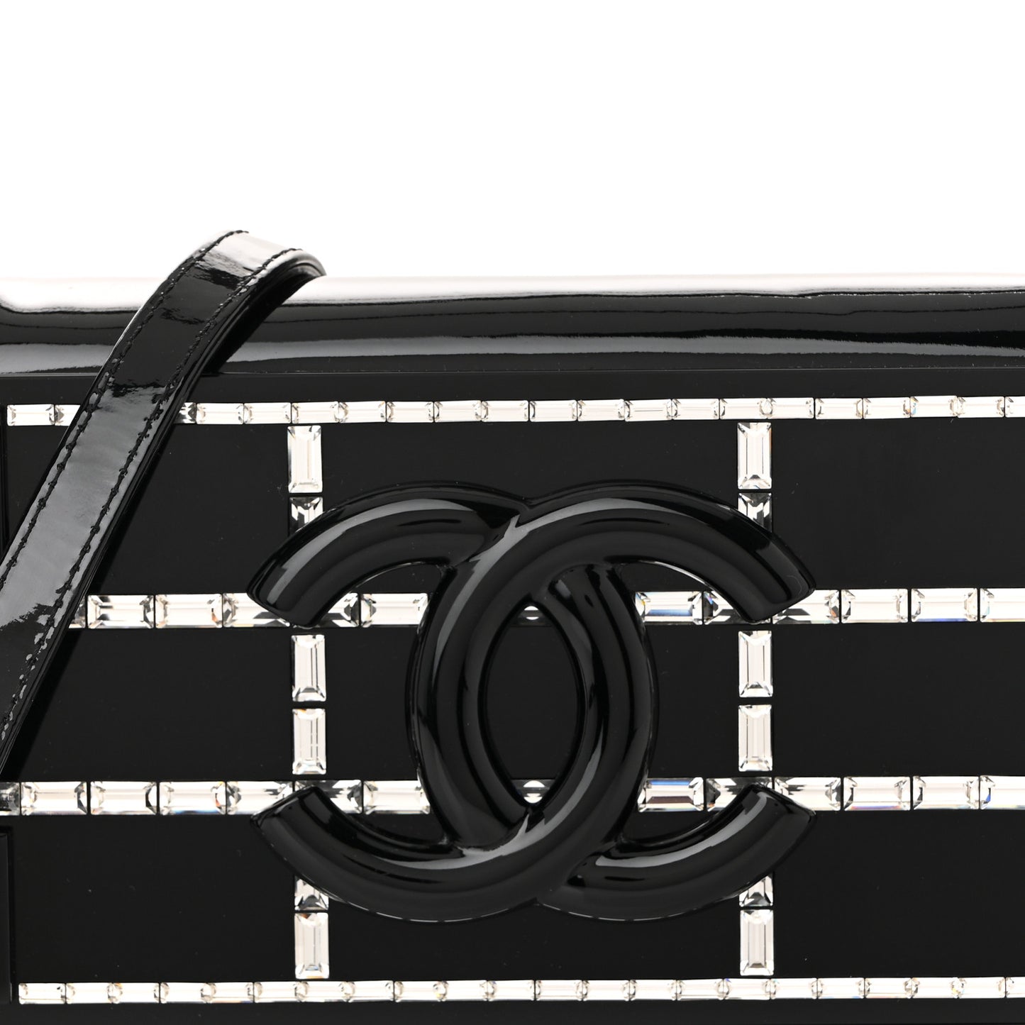 Plexiglass Patent Crystal Lego Brick Flap Black