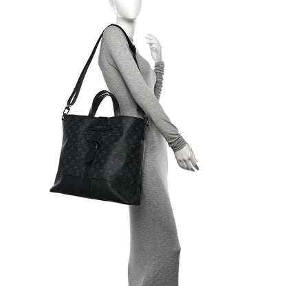 Louis Vuitton Monogram Eclipse Saumur Tote Black 2 of 10