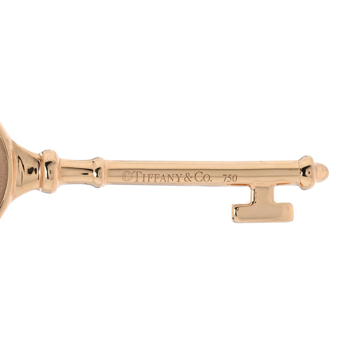 18K Rose Gold Diamond Blossom Key Pendant