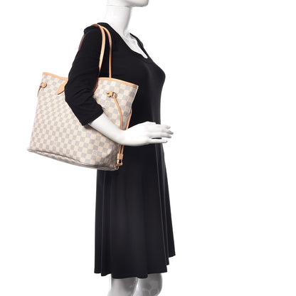 Louis Vuitton Damier Azur Neo Neverfull MM Rose Ballerine 2 of 10