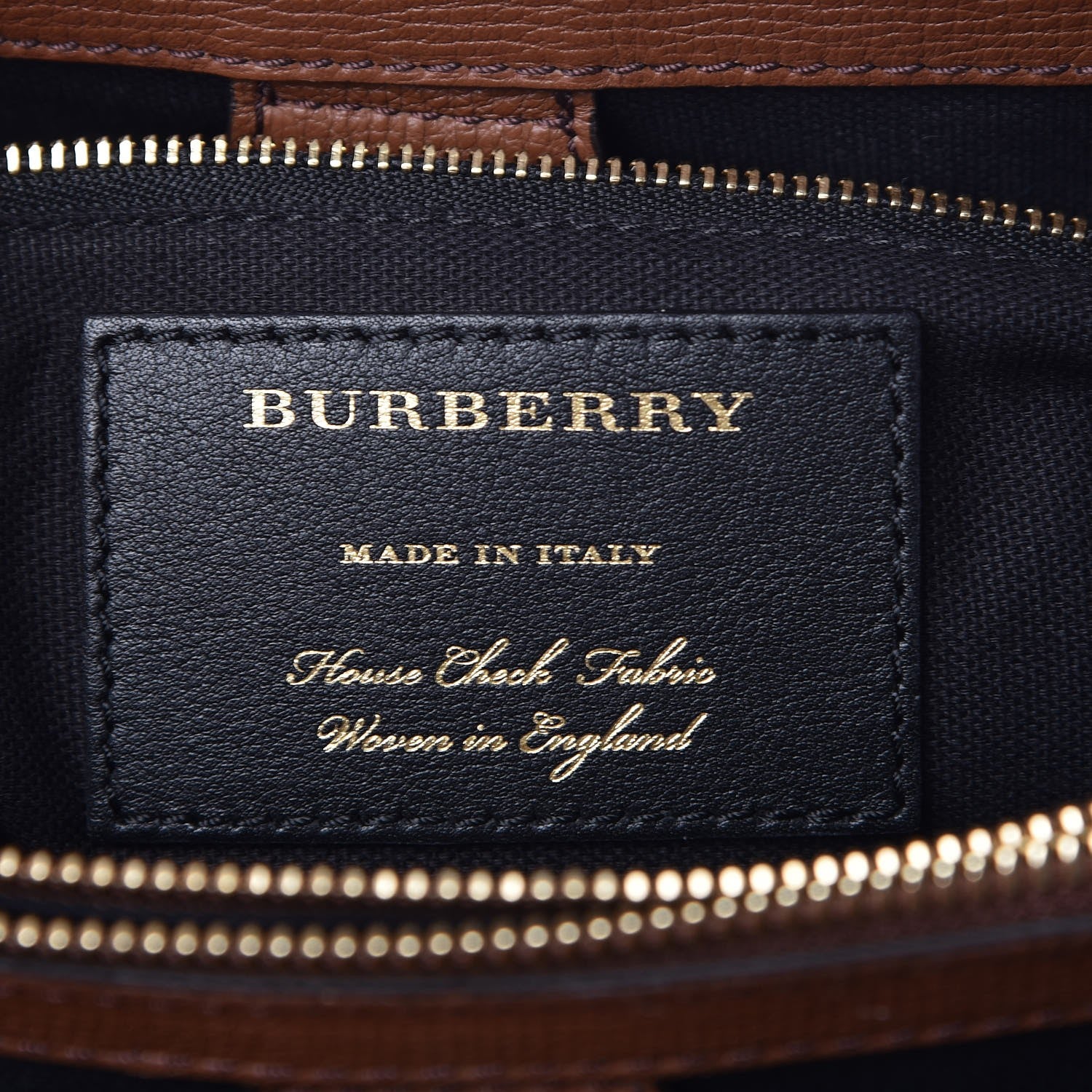 Burberry Grainy Calfskin House Check Medium Banner Tote Tan 8 of 9