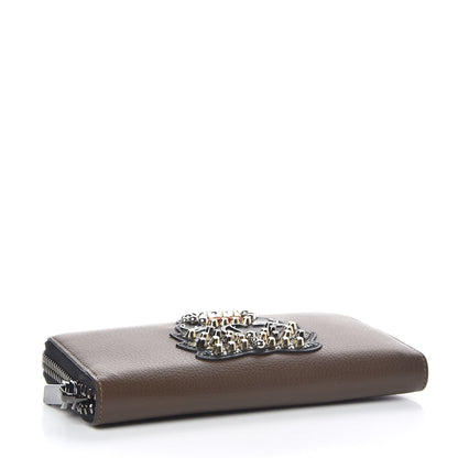 Christian Louboutin Calfskin Ecusson Panettone Zip Around Wallet Cafe 4 of 6