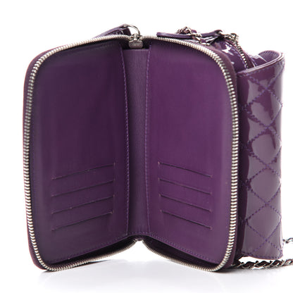 Chanel Patent Brilliant Mini Flap WOC Bag Violet 6 of 12