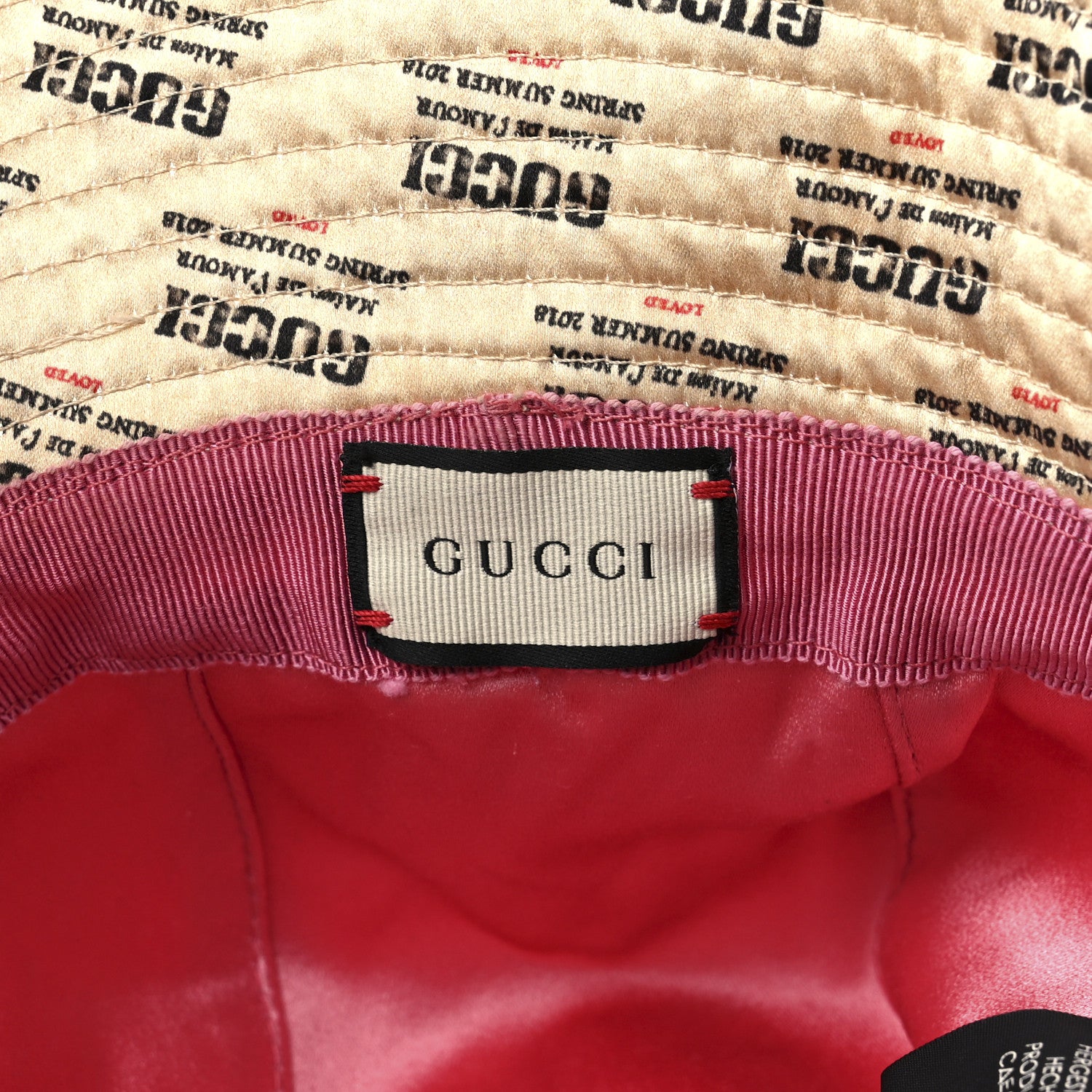 Gucci Silk Stamp Print Bucket Hat 7 of 8