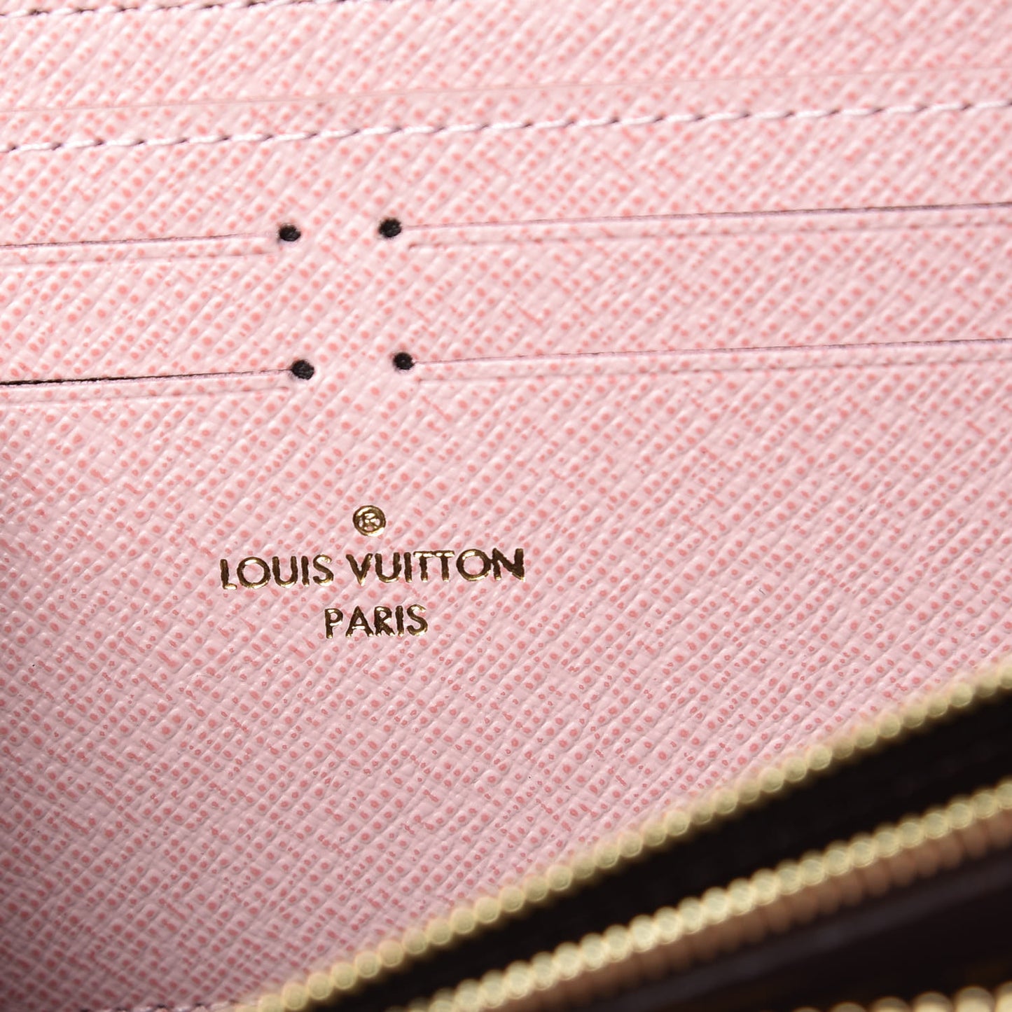 Monogram Clemence Wallet Rose Ballerine