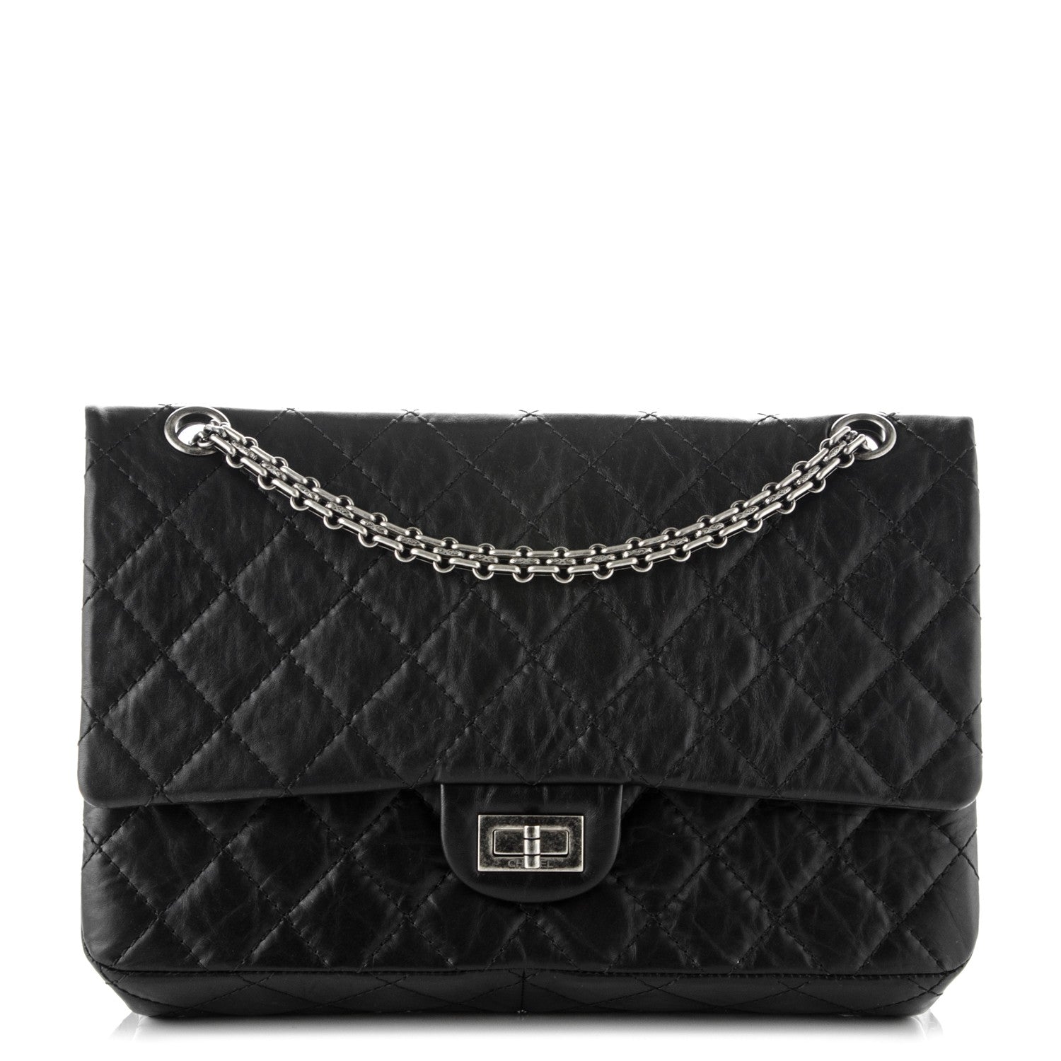 Chanel Aged Calfskin Quilted 2.55 Reissue 226 Flap Black 1 of 7