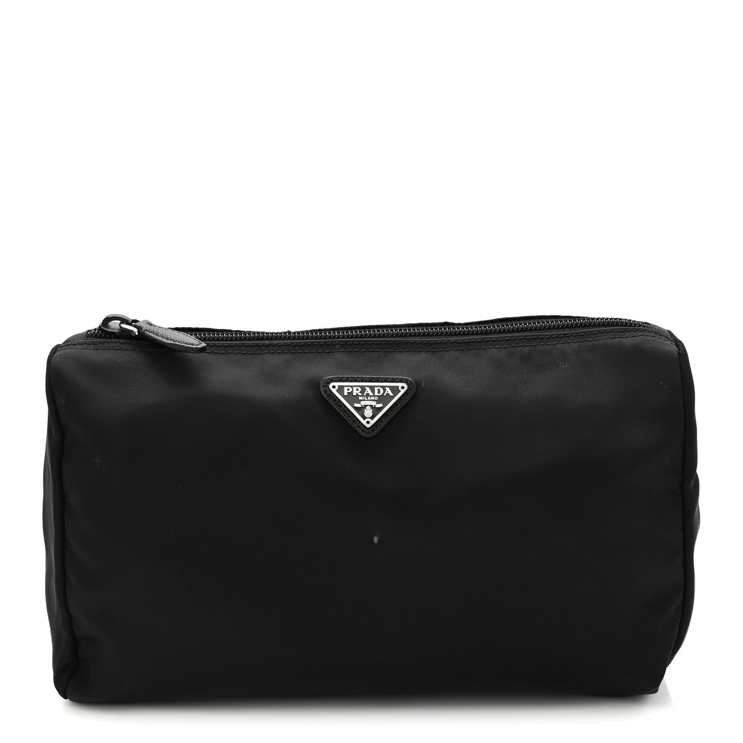 Nylon Tessuto Cosmetic Pouch Black