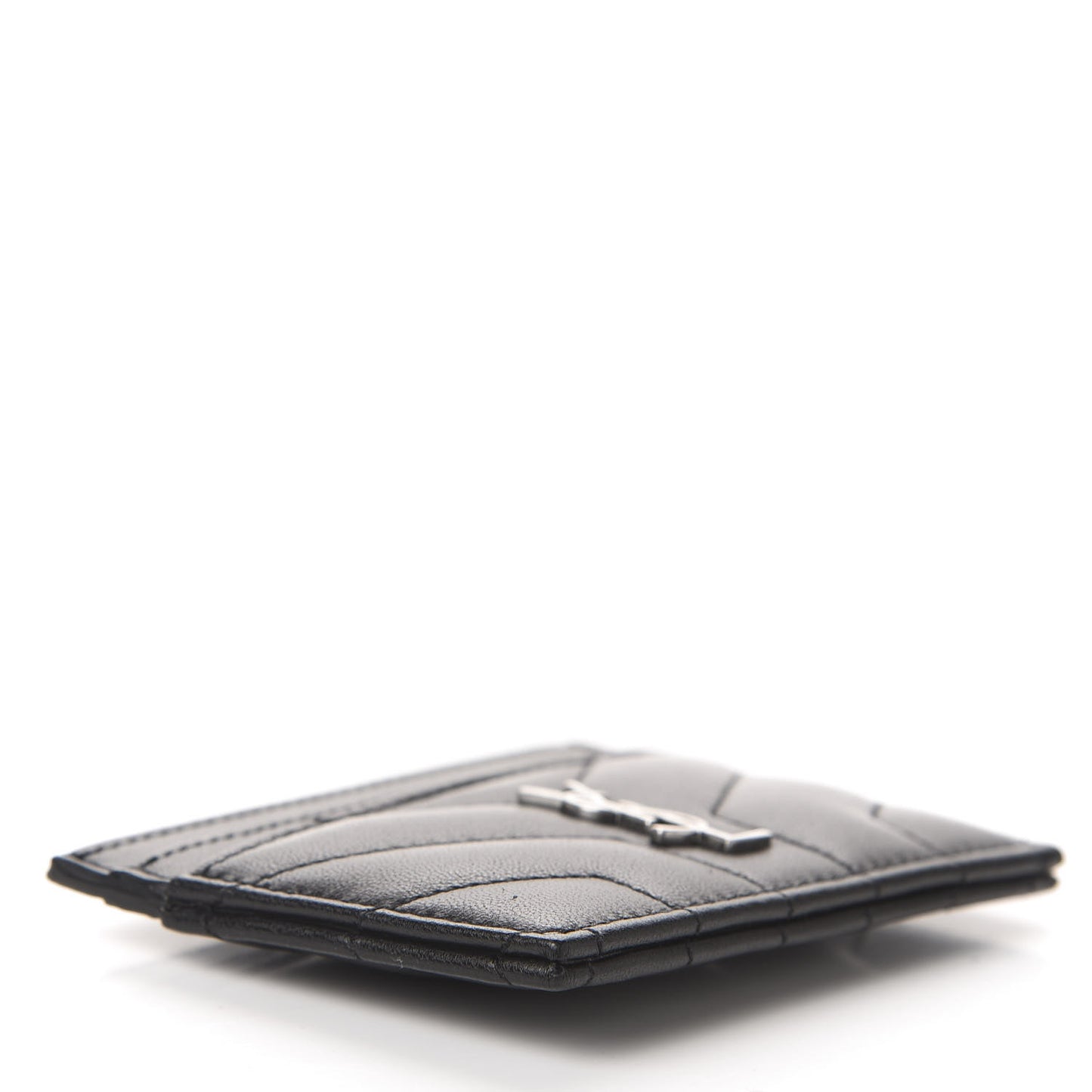 Nappa Y Quilted Monogram LouLou Credit Card Case Black