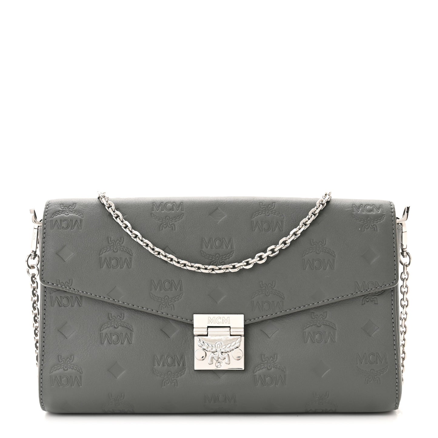 Calfskin Ottomar Monogram Medium Millie Crossbody Bag Charcoal