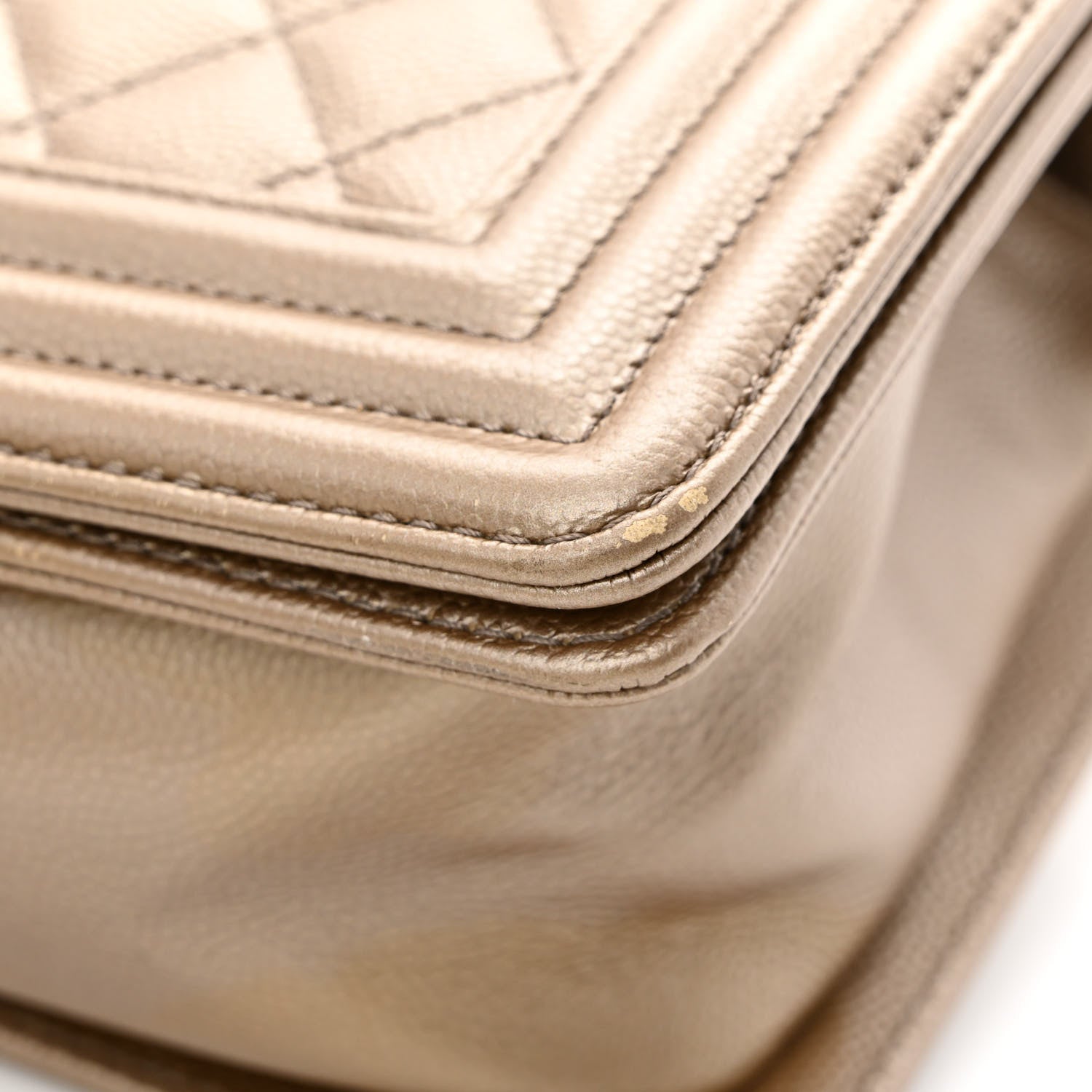 Chanel Metallic Caviar Quilted Medium Boy Flap Copper 11 of 12