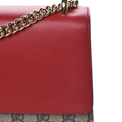 Gucci GG Supreme Monogram Calfskin Medium Padlock Shoulder Bag Beige Hibiscus Red New Rosette 10 of 10