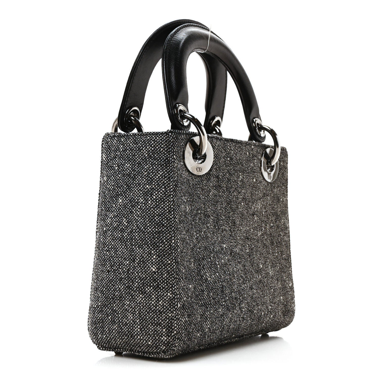 Christian Dior Tweed Mini Lady Dior Black 3 of 10