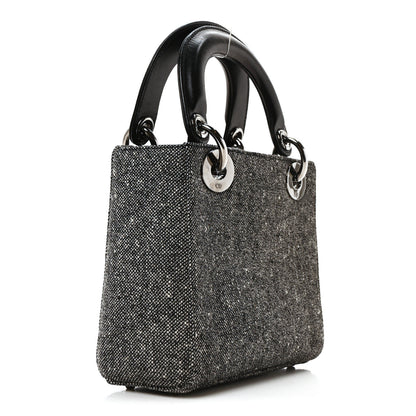 Christian Dior Tweed Mini Lady Dior Black 3 of 10