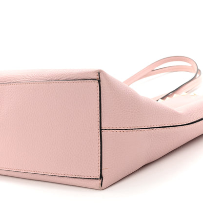 Valentino Garavani Grained Calfskin Rockstud Shoulder Tote Water Rose 9 of 10