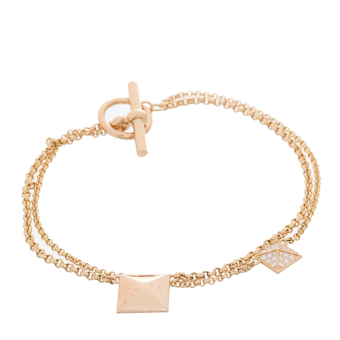 18K Rose Gold Diamond Clou d'H Bracelet