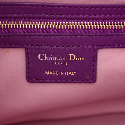 Christian Dior Lambskin Cannage Small Milly La Foret Shoulder Bag Purple 6 of 13