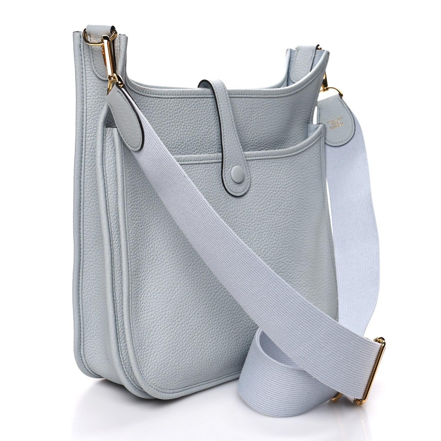 Hermes Taurillon Clemence Evelyne III PM Bleu Pale 3 of 9