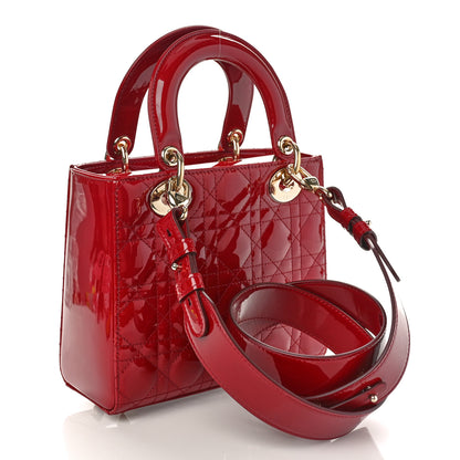Christian Dior Patent Cannage Small My ABCDior Lady Dior Red 3 of 8