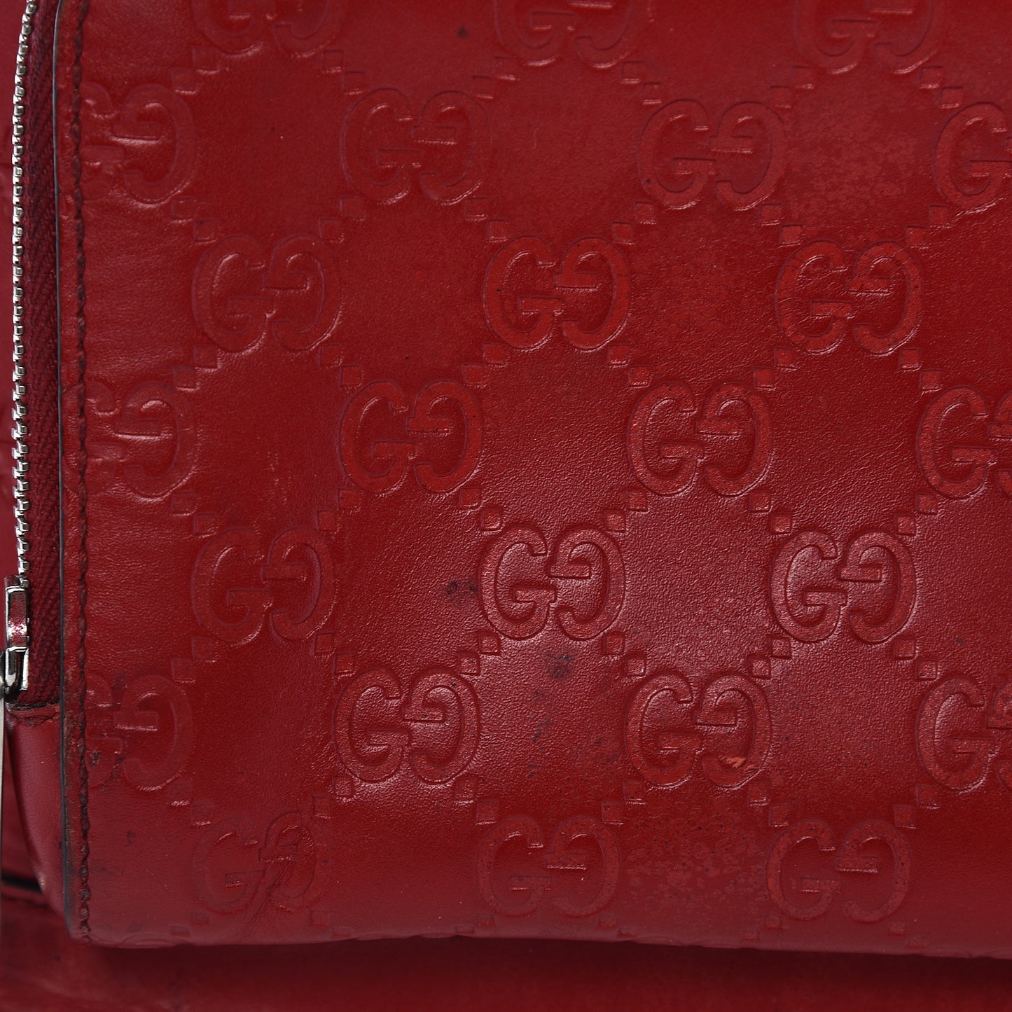Guccissima Signature Small Day Backpack Hibiscus Red