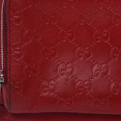 Gucci Guccissima Signature Small Day Backpack Hibiscus Red 19 of 20