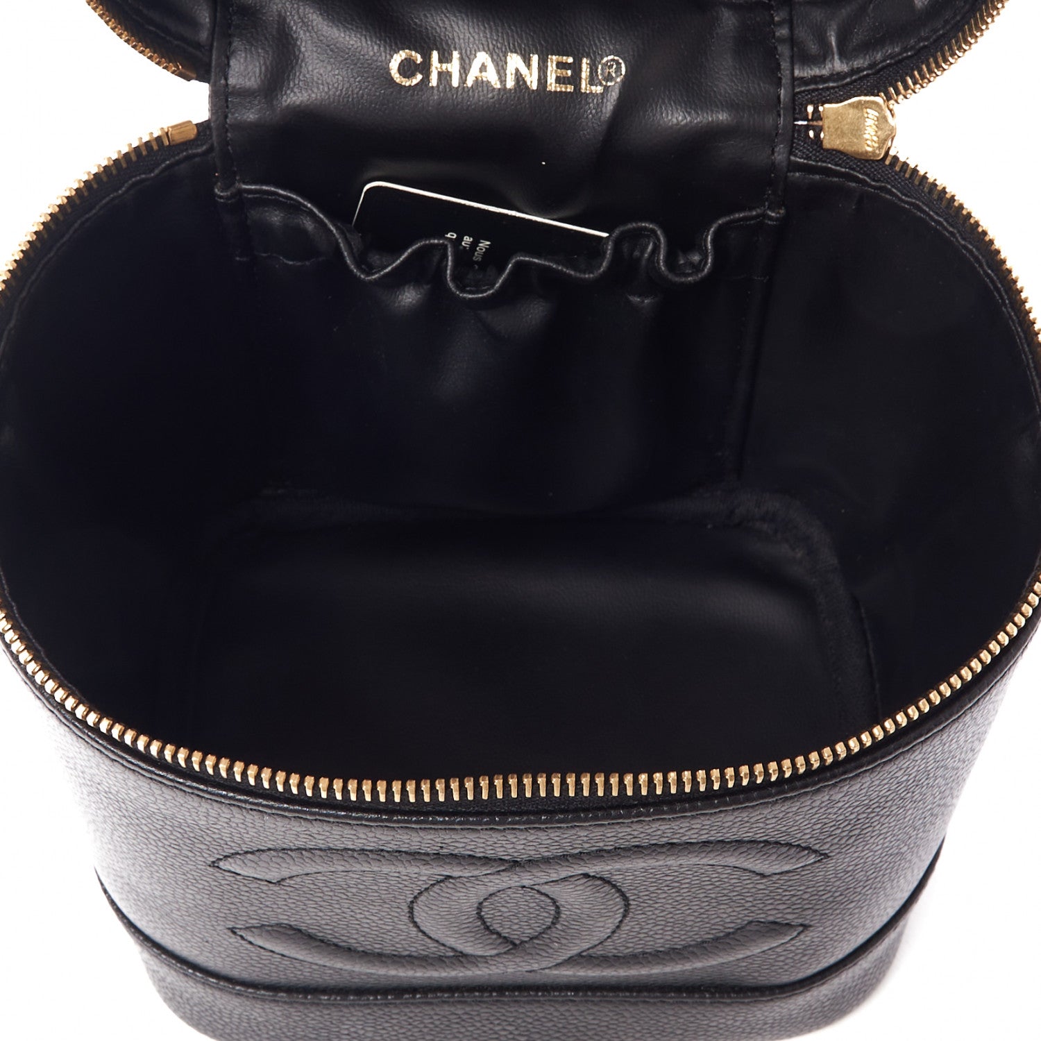 Chanel Caviar Vanity Cosmetic Case Black 6 of 8