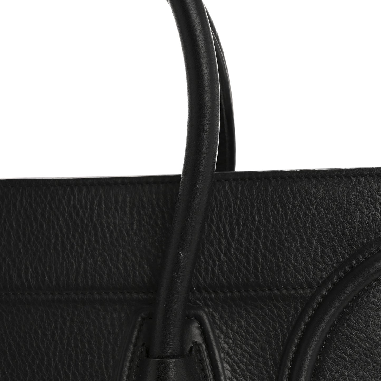 Grained Calfskin Medium Phantom Luggage Black
