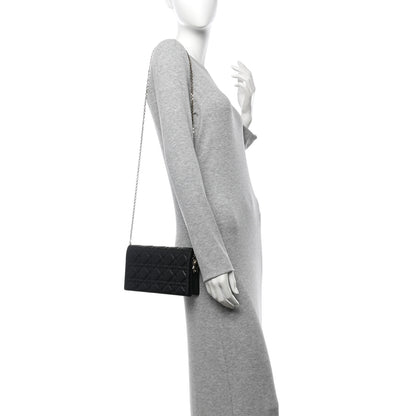 Christian Dior Lambskin Cannage Lady Dior Pouch Black 3 of 10