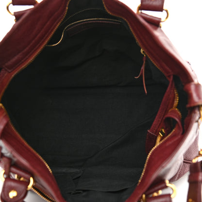 Balenciaga Chevre Gold Metallic Edge Hardware Velo Bordeaux 5 of 15