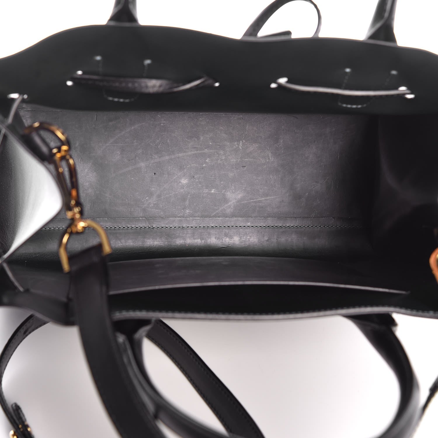 Mansur Gavriel Calfskin Sun Bag Black Blue 6 of 7