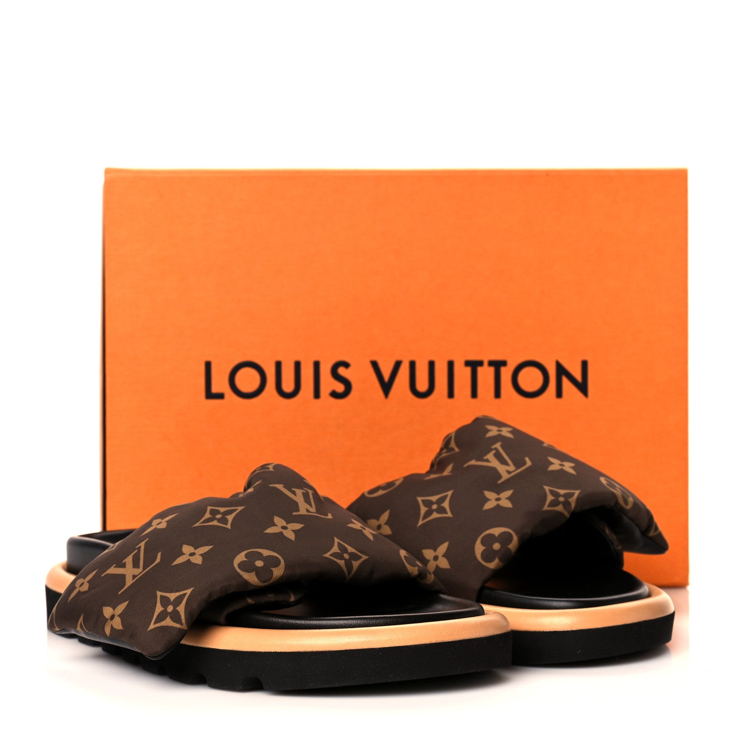 Louis Vuitton Nylon Monogram Pool Pillow Comfort Mule 37 Cacao Brown 9 of 9