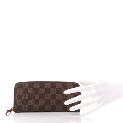 Louis Vuitton Damier Ebene Clemence Wallet Cherry 2 of 8