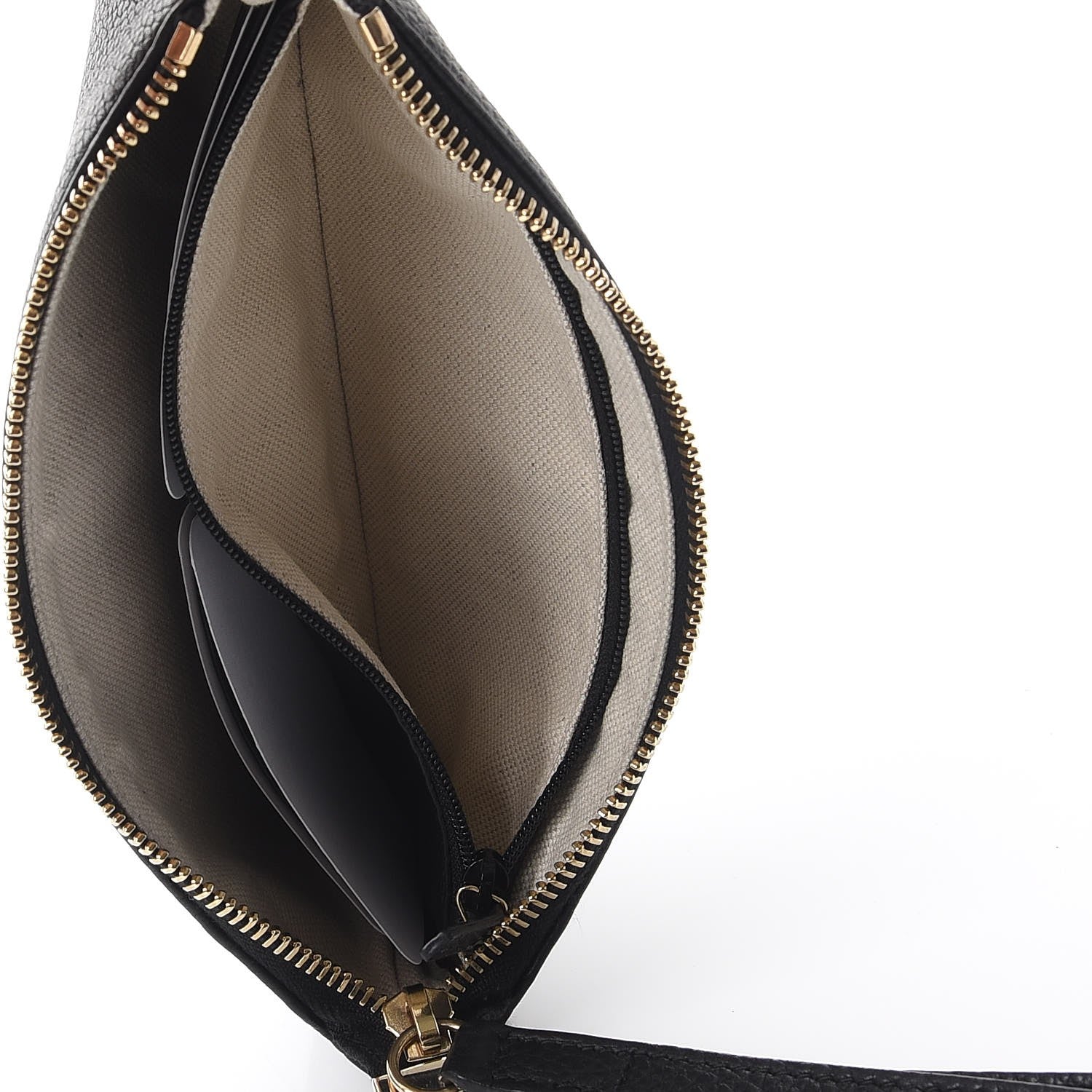 Gucci Pebbled Calfskin Soho Wristlet Black 5 of 8