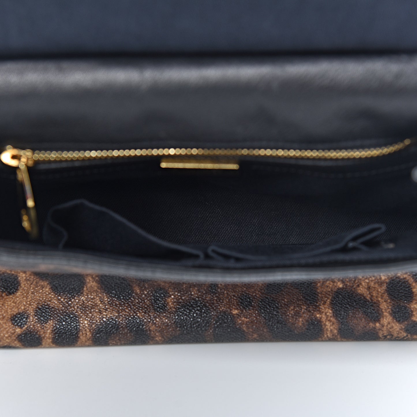 Dauphine Leopard Print Small Miss Sicily Satchel Black