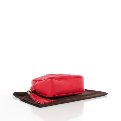 Gucci Pebbled Calfskin Small Soho Disco Bag Tabasco Red 4 of 7