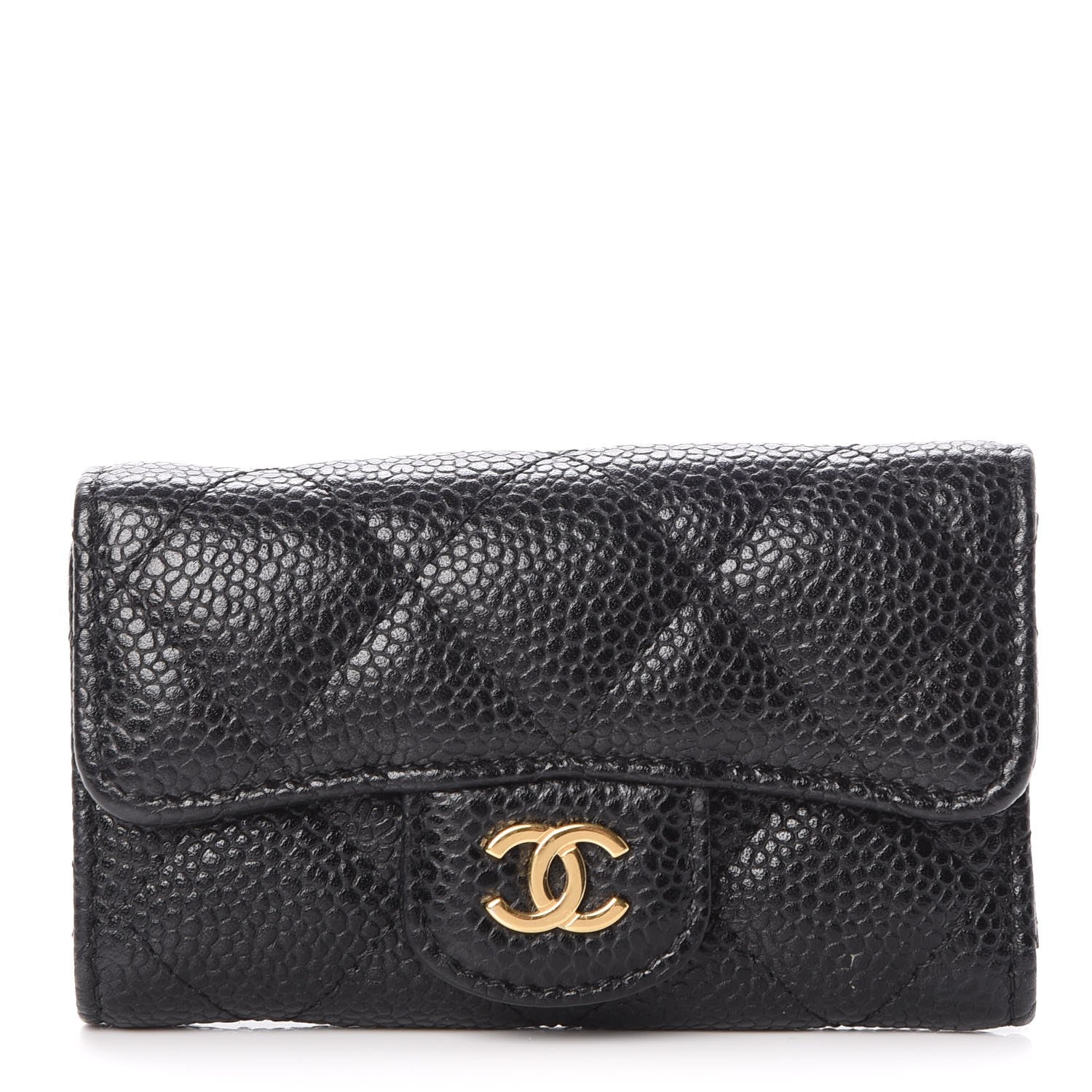 Chanel Caviar Quilted 6 Key Holder Black 1 of 8