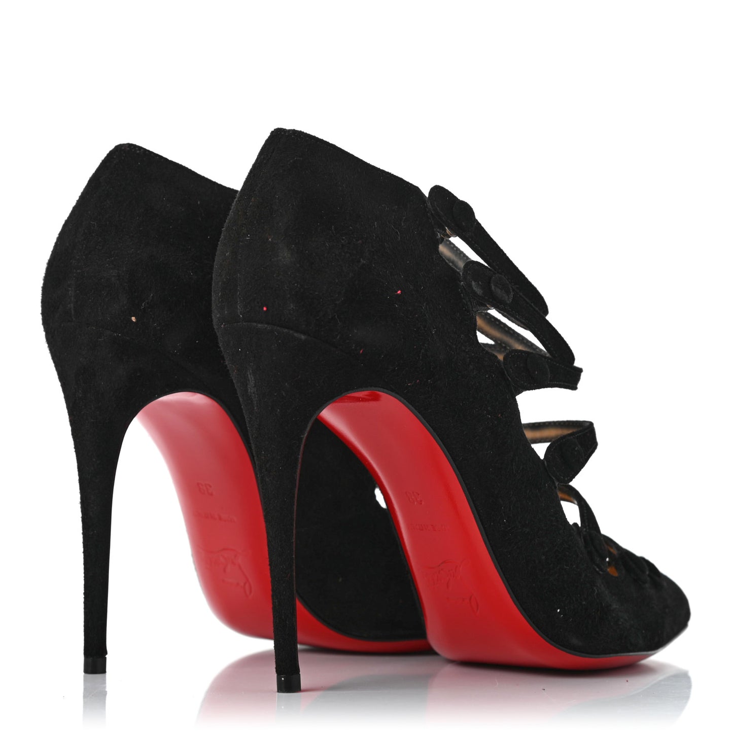 Suede Viennana 120 Strappy Booties 38 Black