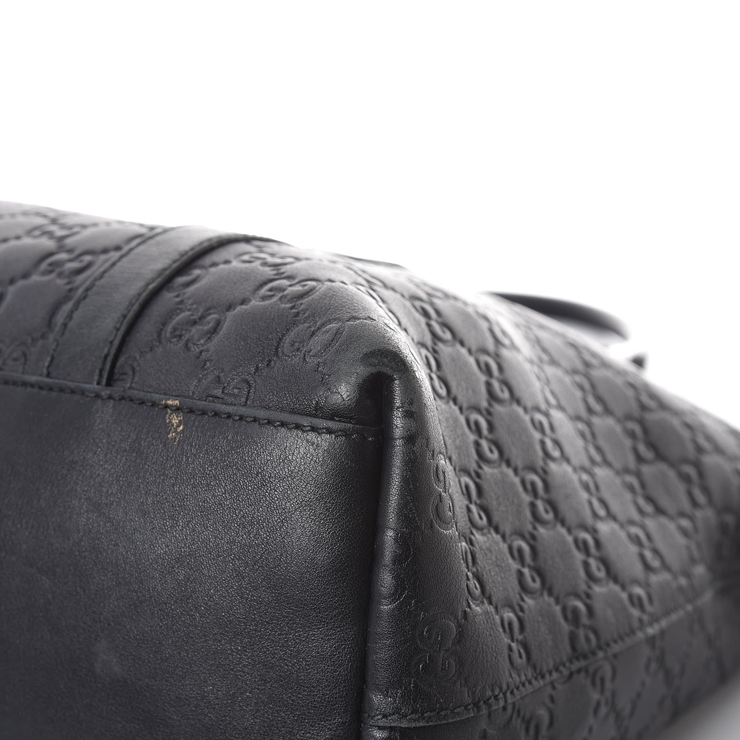 Gucci Guccissima Large GG Charm Convertible Dome Satchel Black 9 of 12