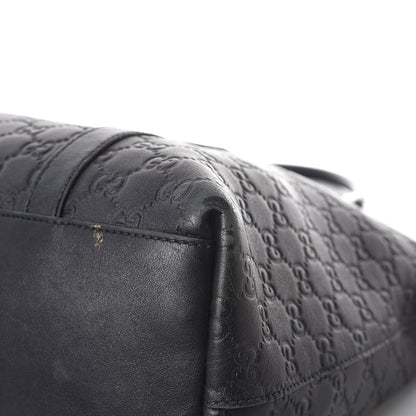 Gucci Guccissima Large GG Charm Convertible Dome Satchel Black 9 of 12