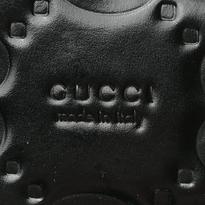 Gucci Lifford Calfskin GG Monogram Embossed Interlocking G 5mm Thong Sandals 39 Black 7 of 7