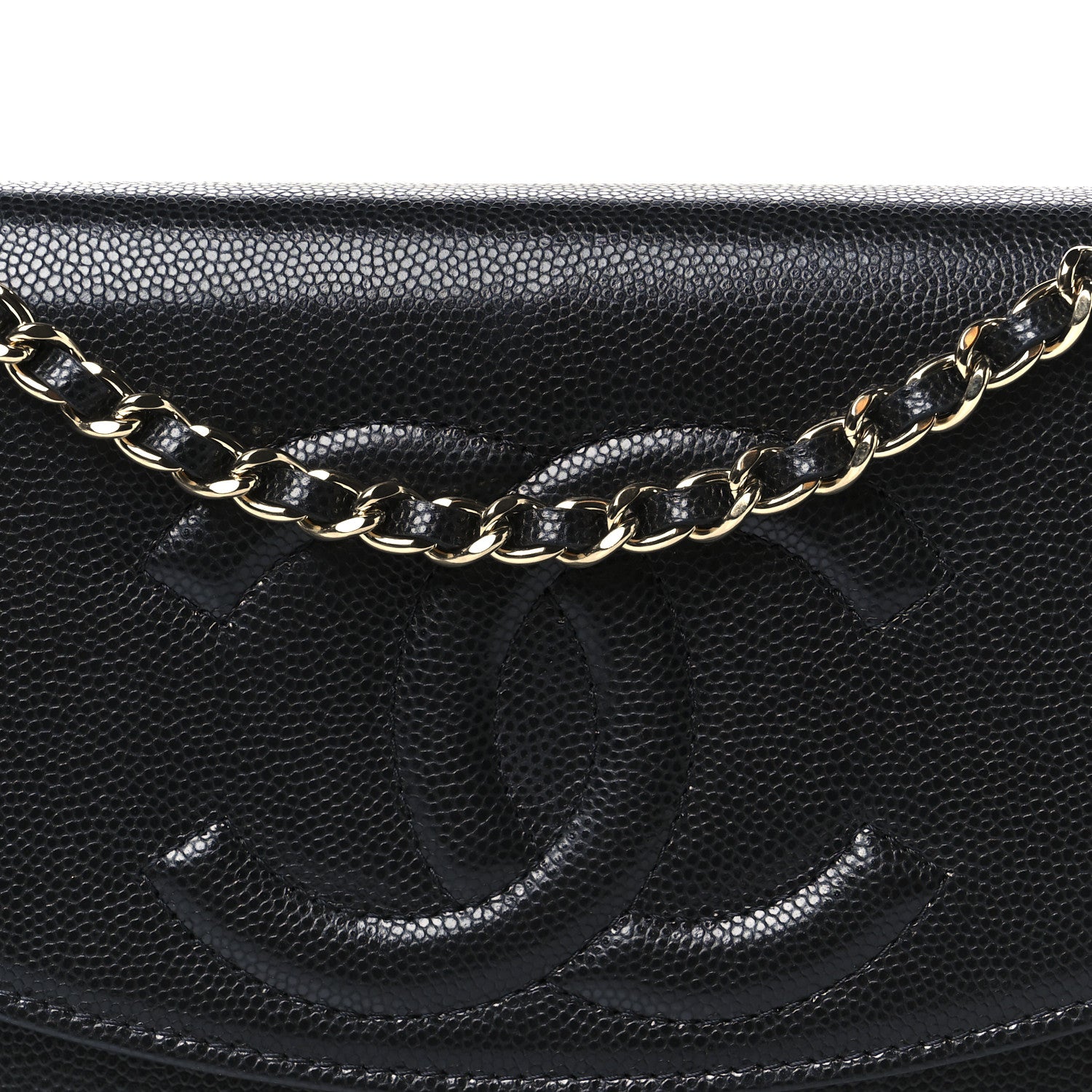 Chanel Caviar Timeless CC Wallet on Chain WOC Black 9 of 12