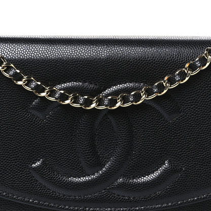 Chanel Caviar Timeless CC Wallet on Chain WOC Black 9 of 12