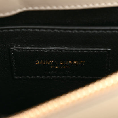 Saint Laurent Calfskin Y Quilted Monogram Small Loulou Chain Satchel Crema Soft 6 of 9