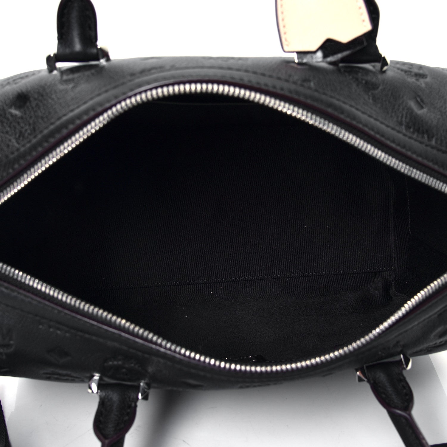 MCM Calfskin Ottomar Monogram Essential Boston Bag Black 4 of 4