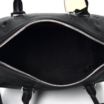 MCM Calfskin Ottomar Monogram Essential Boston Bag Black 4 of 4